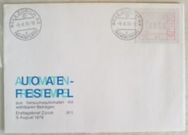 AB1) ATM, Nr. 1.I, FDC one Adresse selten!