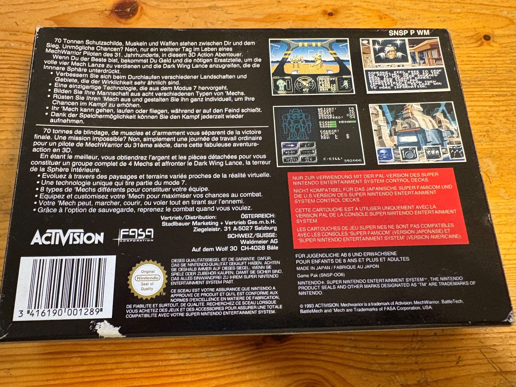 Giochi: SNES MechWarrior PAL komplett mit Box & Anleitung – Usato da Märstetten venduto da fury_psg 1