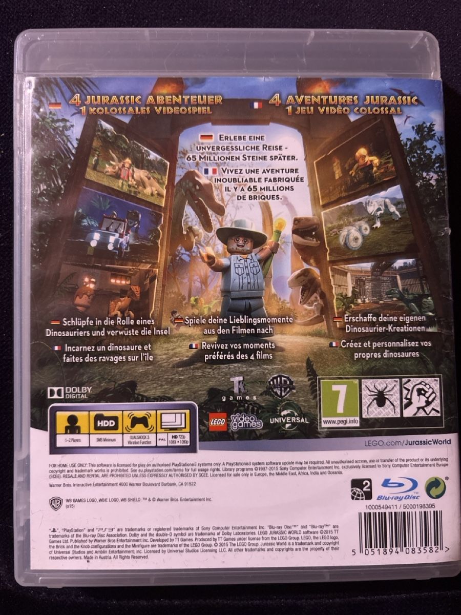 Sony Jeux: LEGO Jurassic World PS3 Game – D'occasion à Zürich par hiddentreasures_zh 1
