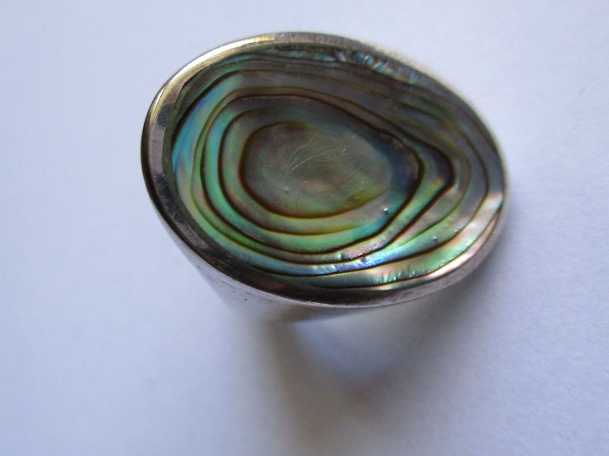 Bagues: Bague argent 925 ovale nacre irisée – D'occasion à La Sarraz par vic_v6kz
