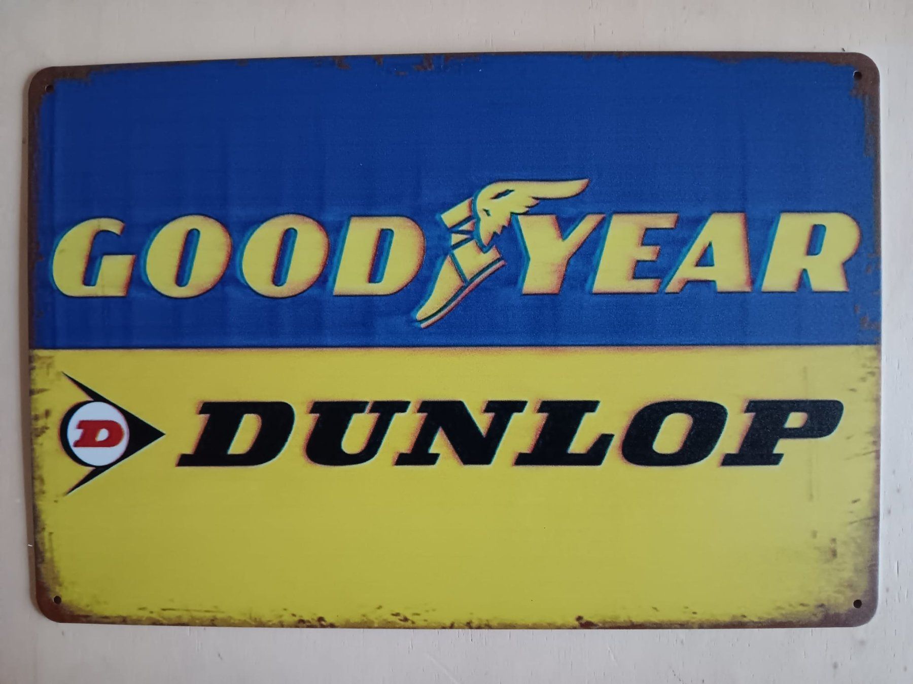 Goodyear Schilder: Good Year Dunlop Blechschild – Neu (gemäss Beschreibung) aus Alberswil von mech350