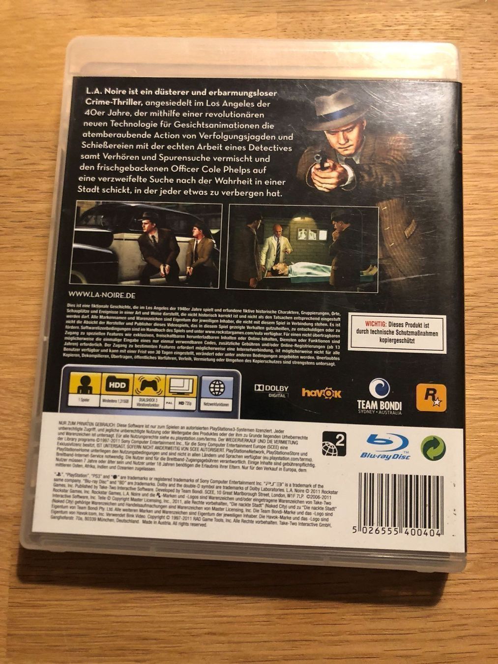 Sony Giochi: L.A. Noire für Sony PS3 – Usato da Kestenholz venduto da Inna09 1