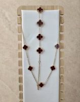 Vergoldetes Edelstahl Set Vierblatt 