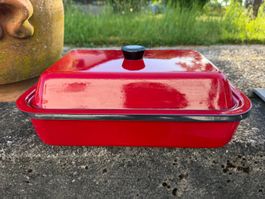 Auflaufform Emaille rot mit Deckel Grosse Auflaufform mit...