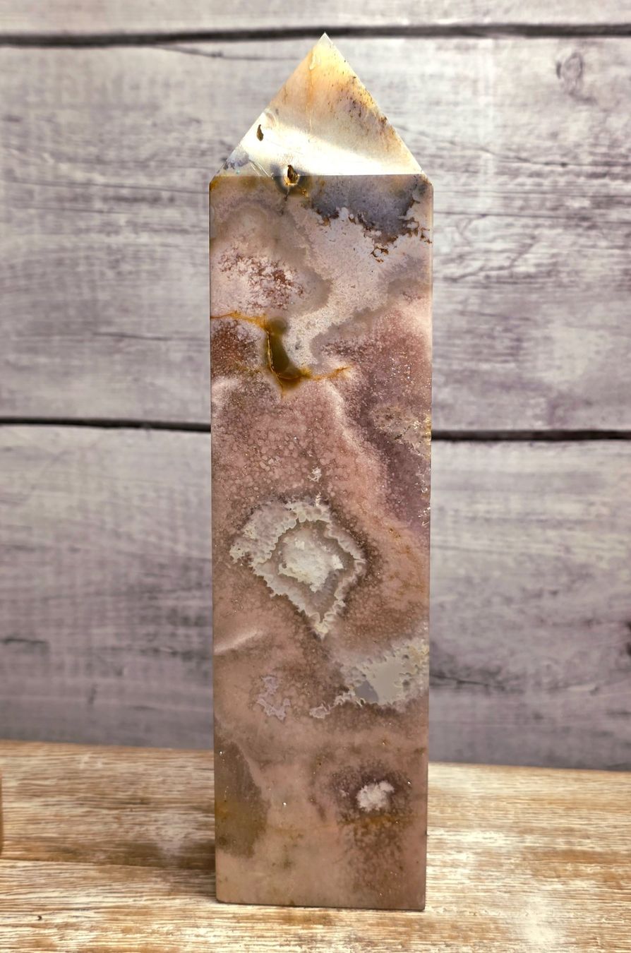 Minerali & Pietre curative: Pink Amethyst Obelisk 880g – Nuovo e nell'imballaggio originale da Matzingen venduto da Shay_Crystalz