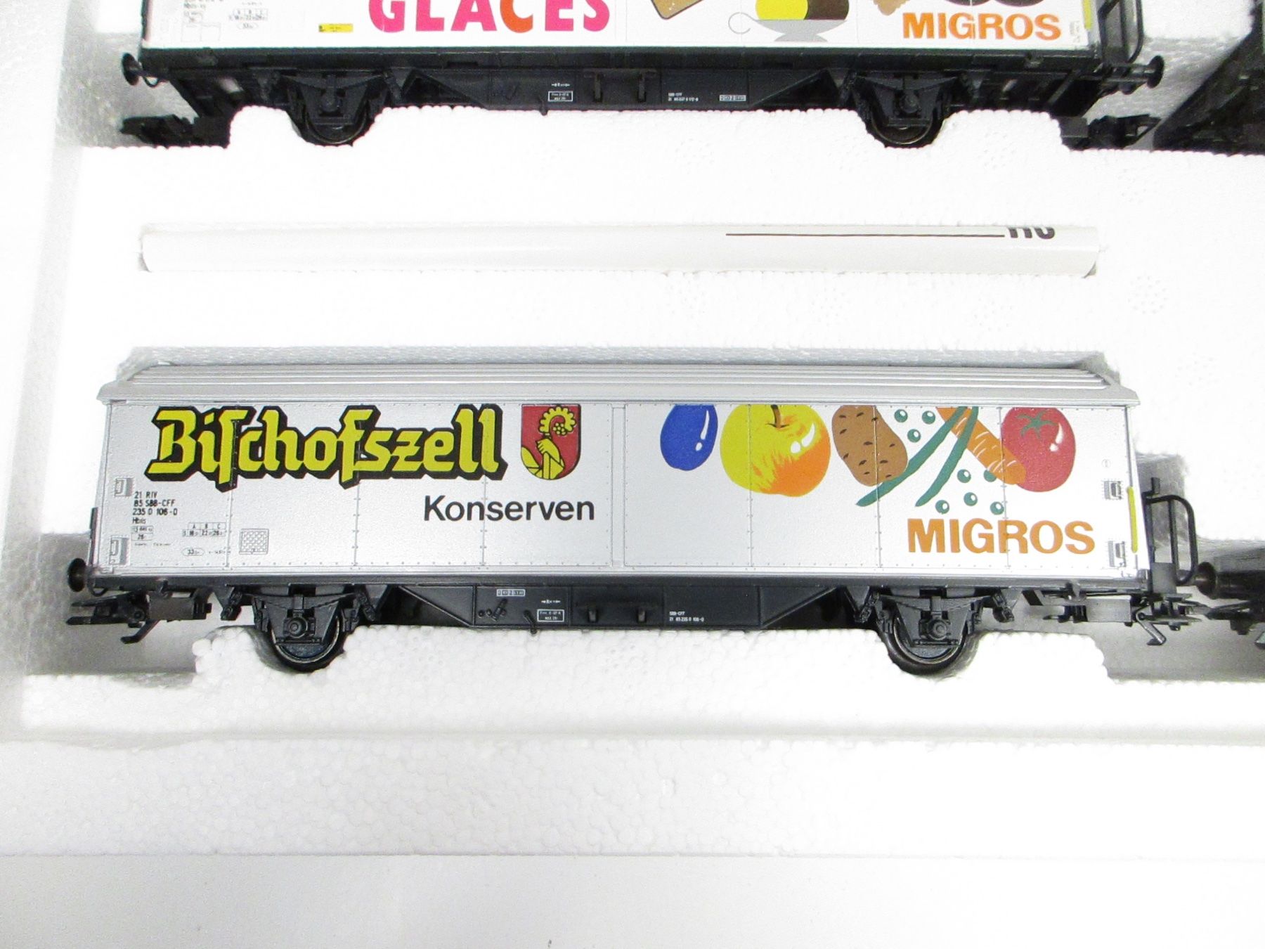 Märklin Modellini di ferrovie: Märklin H0 4785 SBB Güterwagen-Set MIGROS – Nuovo e nell'imballaggio originale da Olten venduto da Heinrich875 2