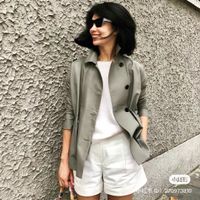 (Kelly Grey) Super quality leather jacket