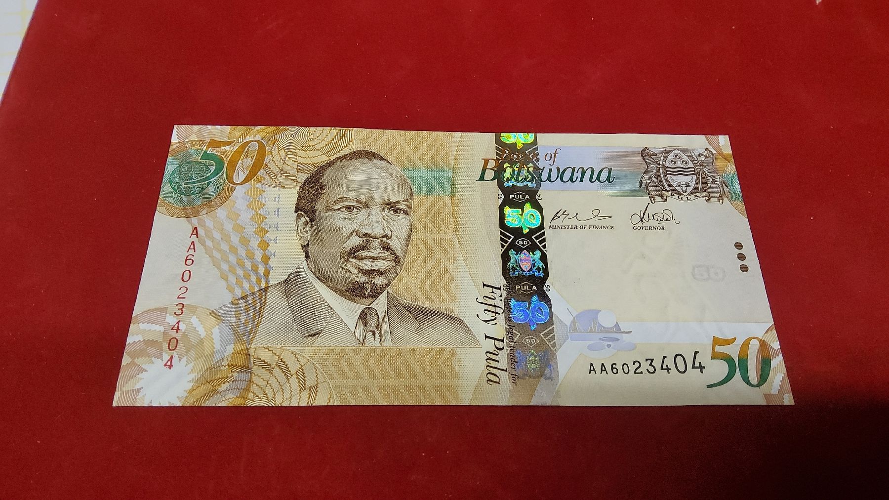 Banconote: Botswana 50 Pula Banknote - Seltene Sammlernote aus Afrika! – Nuovo e nell'imballaggio originale da Herisau venduto da Nluanalucas