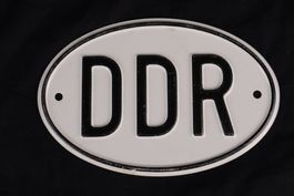 DDR-Schild Oval original DDR 1990