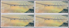 2015, Nr.1600 Viererblock (SOLAR) ** Solarimpuls. FW!