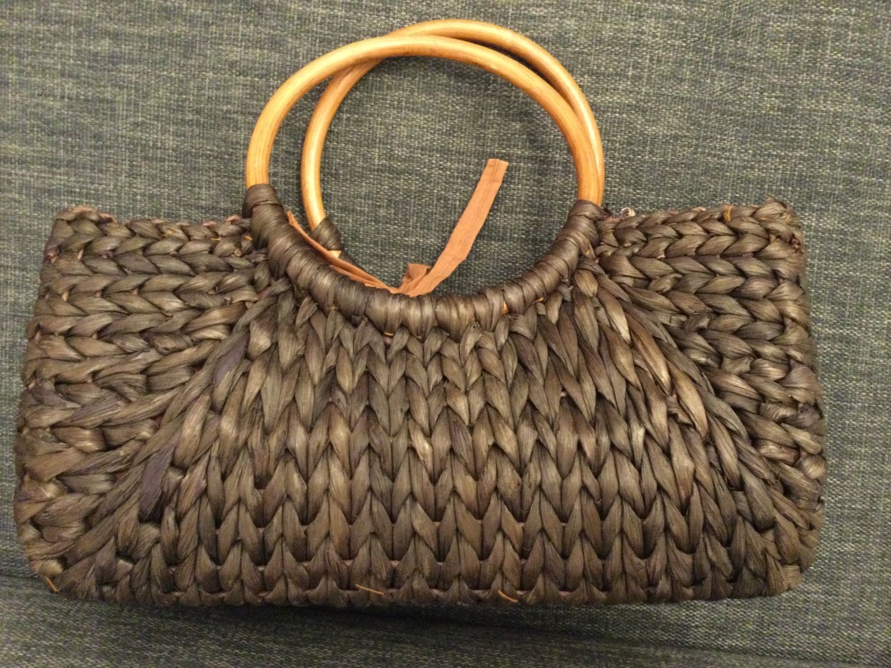 Taschen für Damen: Handtasche - Tasche Bast / Seegras - braun – Gebraucht aus Altnau von corinna_oe 1
