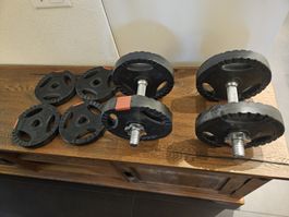 Gorilla Sports Gripper Kunststoff Hantelscheiben