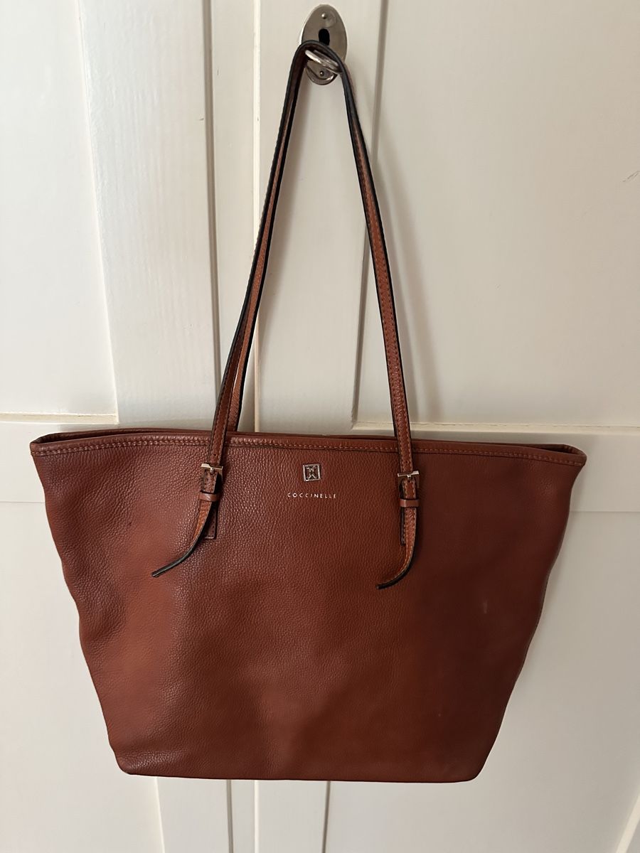 Coccinelle Taschen für Damen: Coccinelle Leder-Shopper Cognac – Gebraucht aus Zürich von acquadel 3