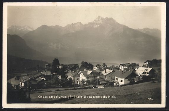 Cartoline postali: Chesières, Vue générale et les Dents  – Usato da Berlin venduto da bartko-reher