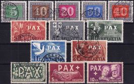1945, PAX-Serie Nr. 262 - 274 gest., absolut fehlerfrei.