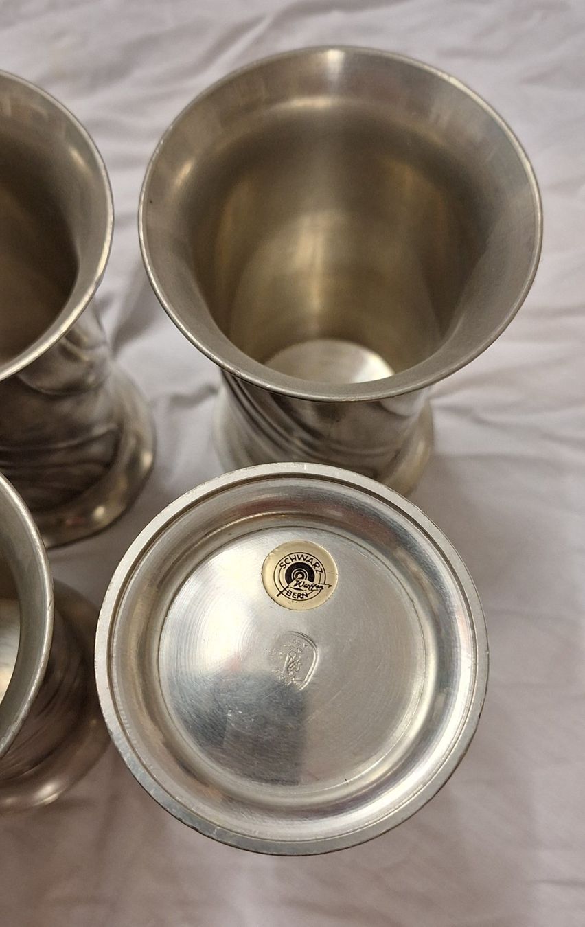 Tassen: 6 Stück grosse Zinnbecher – Gebraucht aus Muri b. Bern von Bernik 2