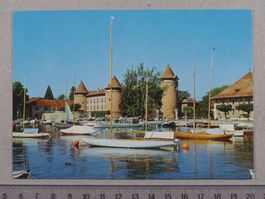Morges, 1982, le port, le château, Boot, bateau, Schiff