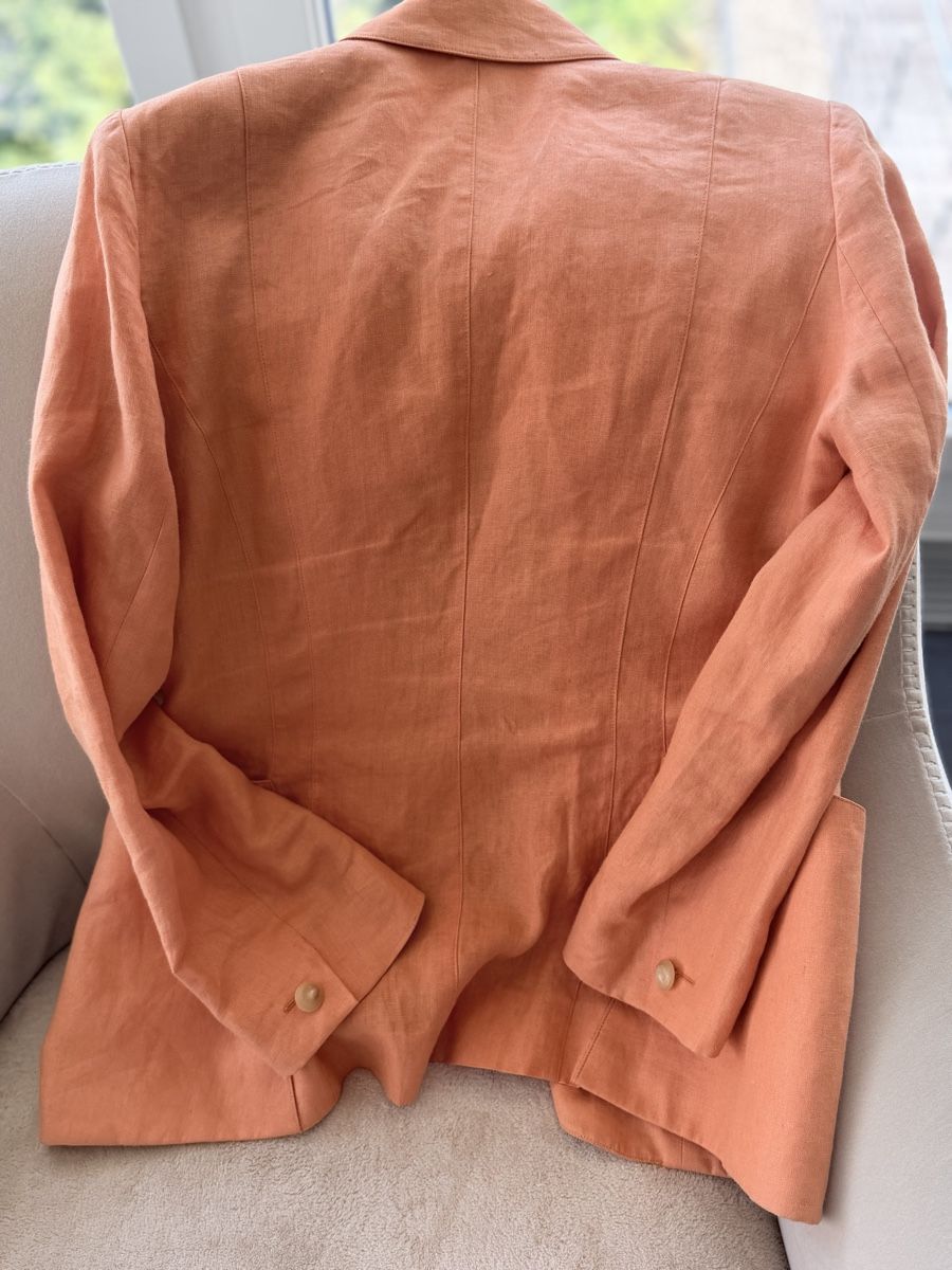 Hermès Giacche: Hermes Paris Linen Blazer Jacket Size M Peach Excellent Con – Usato da Zollikon venduto da houseofsamar 2