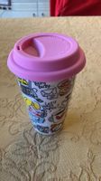 Bicchiere in porcellana con coperchio in silicone