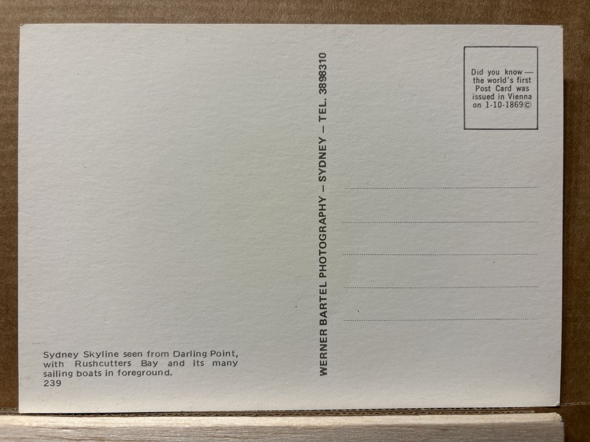 Cartoline postali: AK von Skyline Sydney – Usato da Rümlang venduto da Kartenpost1 1
