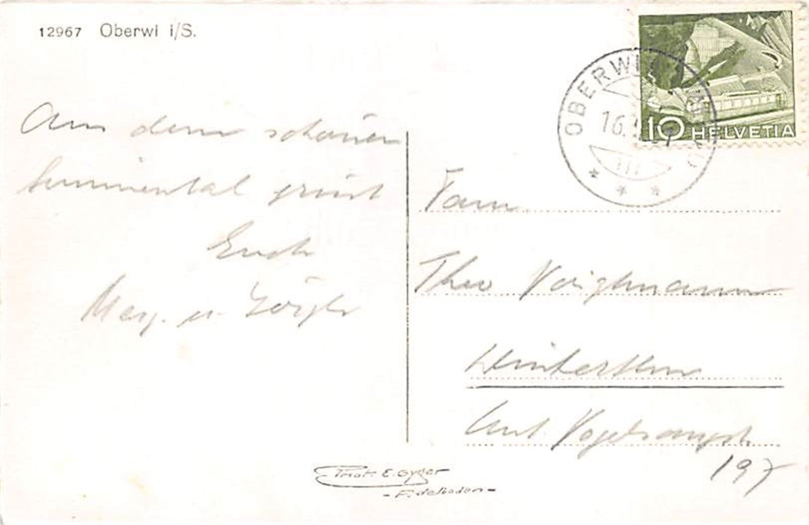 Cartes postales: Oberwil im Simmental – D'occasion à Ottikon b.Kemptth. par Neptun1974 1