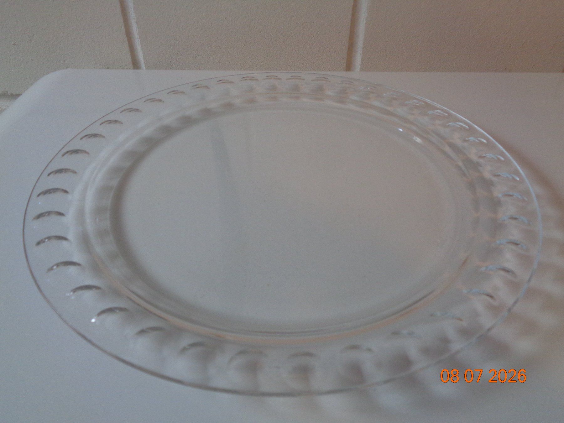 Servierplatten: Riedel Glas-Kuchenplatte, Durchm. 31.5 cm – Gebraucht aus Wiesendangen von Gullfoss 1