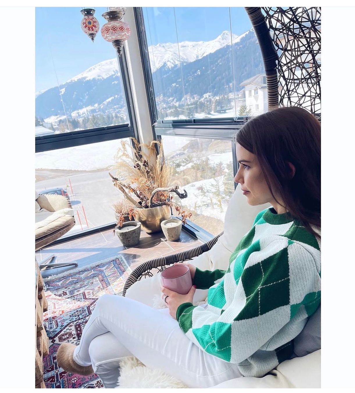 Maglioni & Felpe: Gianni Feraud green argyle crew neck jumper – Usato da Zürich venduto da Victoria_T 2