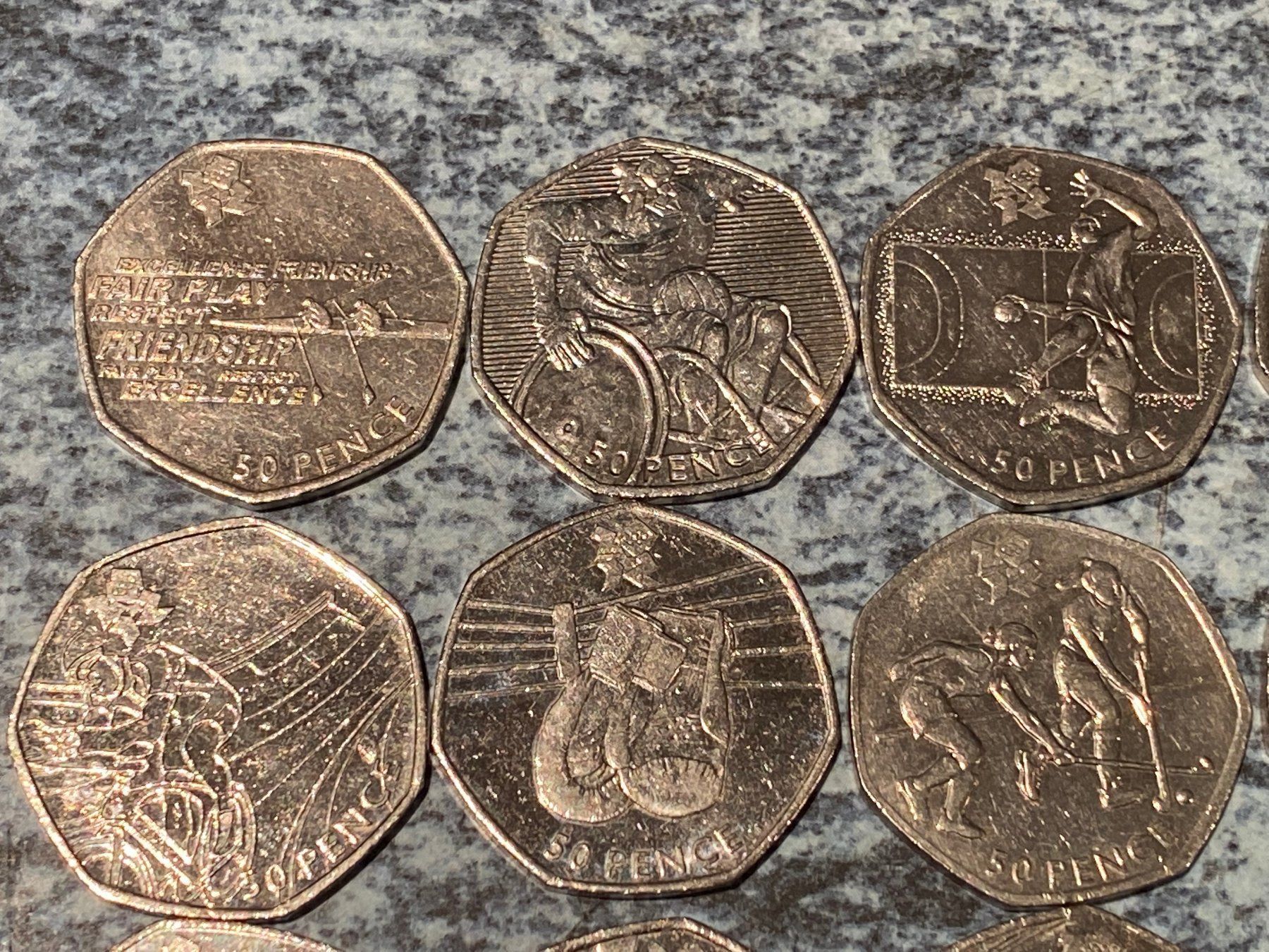 Tutti le monete: Rare collection complète 50p JO Londres – Usato da Murist venduto da kalmec 2