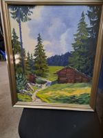 W.Monnier Ölgemälde Chalet Landschaft signiert