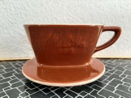 Mid Century Melitta 100 Kaffeefilter 3 - Loch Filter braun