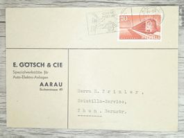 TR17 Enveloppe + Timbre Suisse 1947