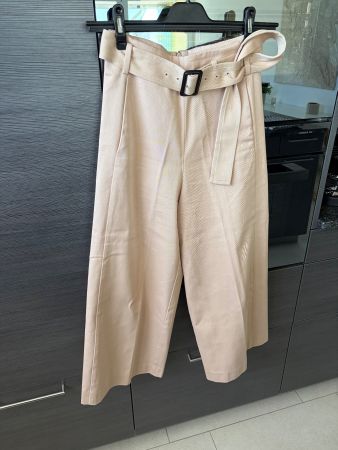 BOSS Culotte Gr. 36 Altrosa 7/8 Hose mit Gürtel High Waist