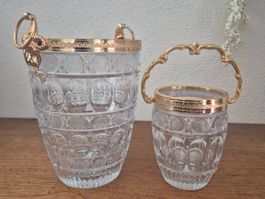 Seau à champagne+seau à glaçons cristal taillé années 1960