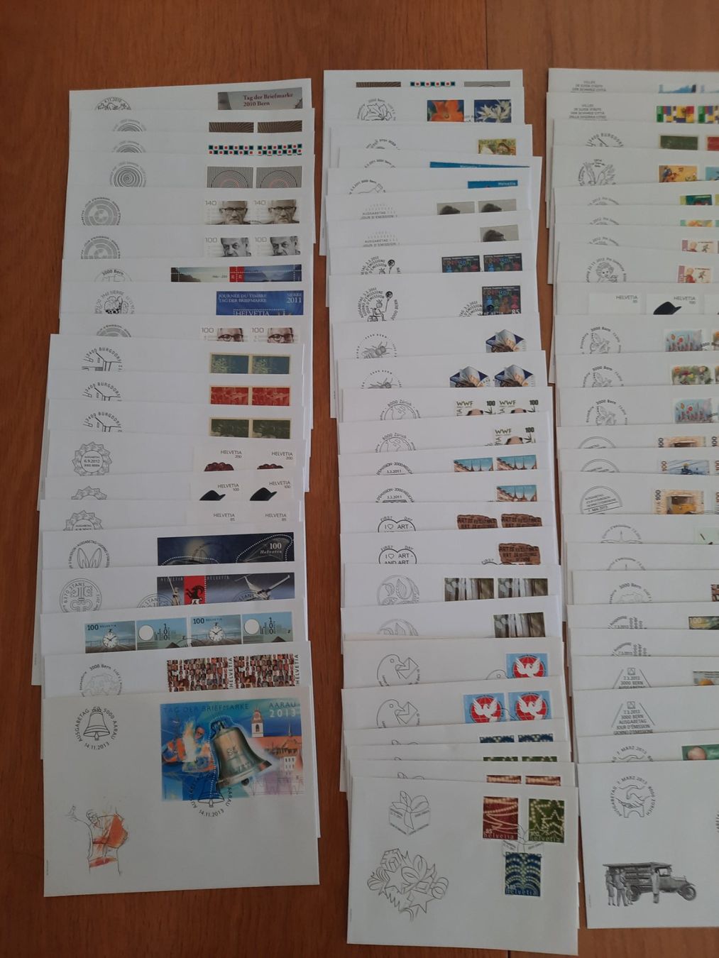 Tutti i francobolli: CH 2010-2013 ca. 100 FDC fast komplett – Usato da Trimbach venduto da monga01 1