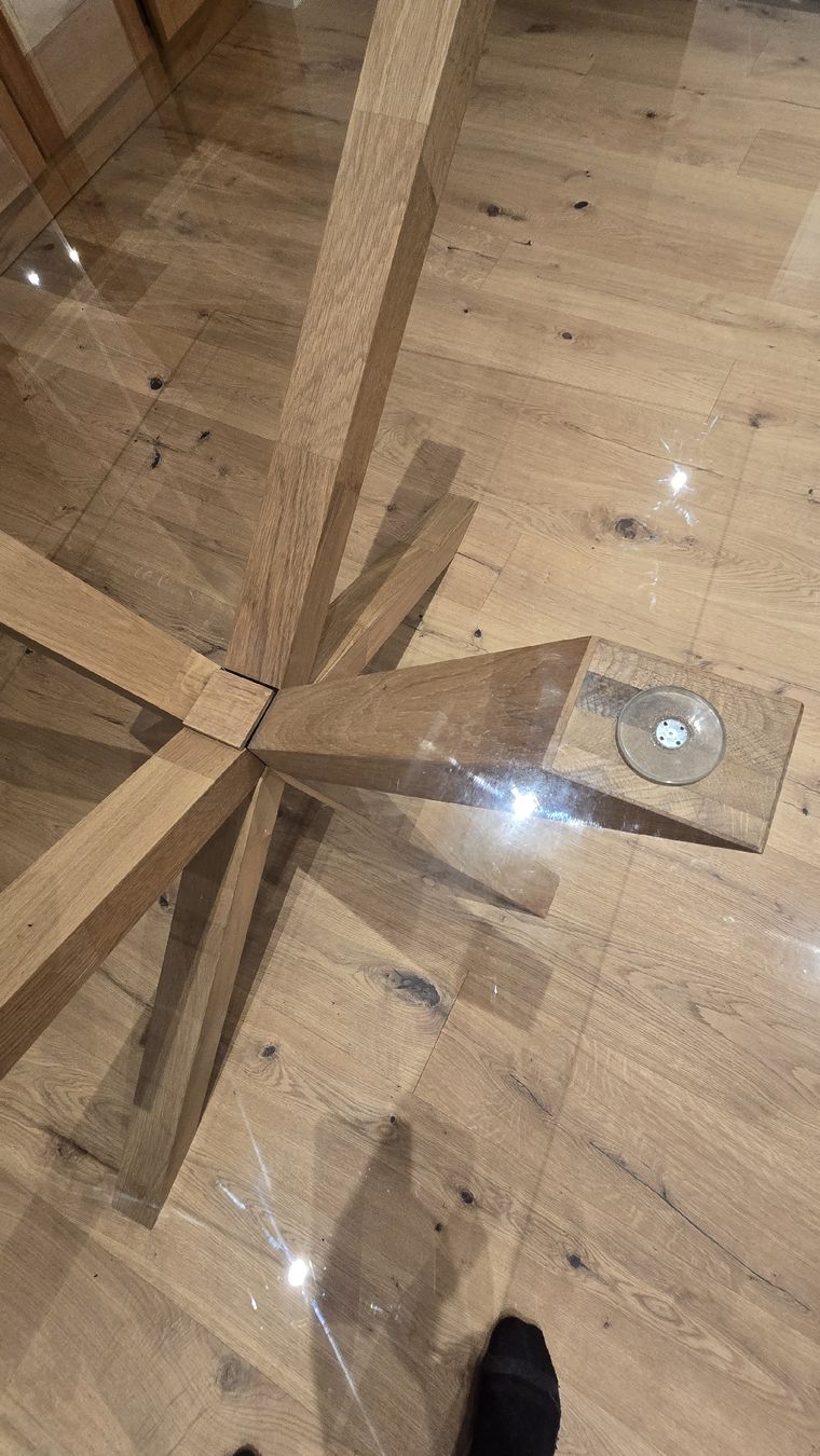 Tavoli: Glastisch mit Holz – Usato da Baldegg venduto da tse_xqc5 2