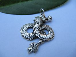 Schmuckanhänger niedlicher Drache 3,5 cm 925 Silber