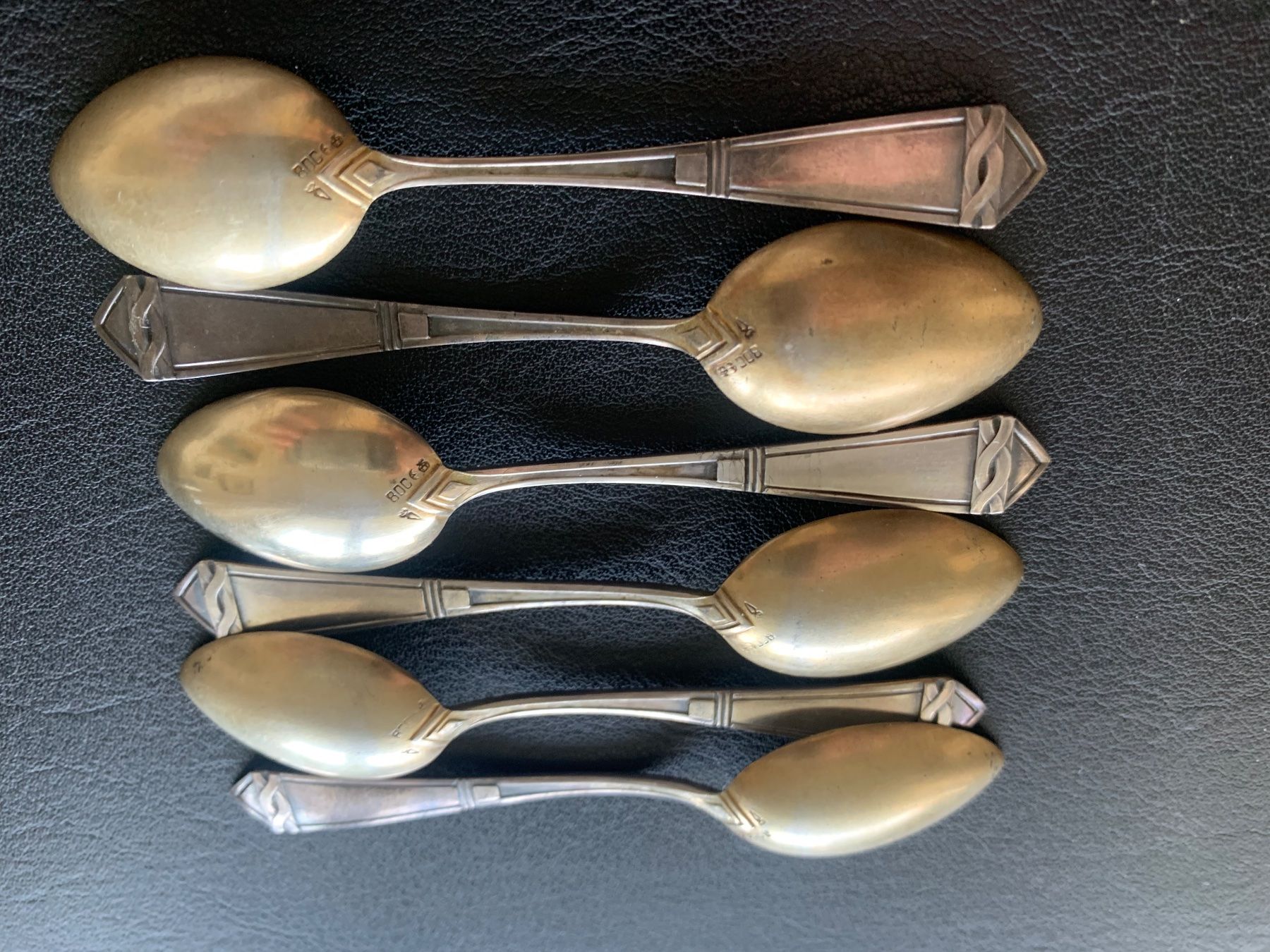 Cucchiai: Moccalöffel, Art Deco 800 Silber – Usato da Zürich venduto da rayberg 4