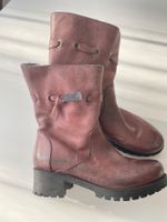 lavorazione artigiana Leder Stiefel NEU Gr.41 Pelz bordeaux