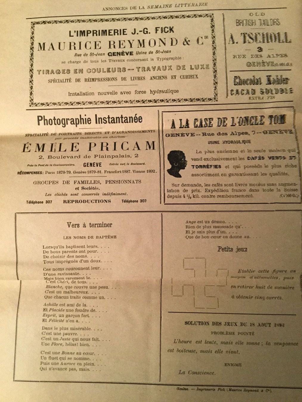 Tutti le monete: La Semaine Littéraire, 25 Août 1894 – Usato da Luzern venduto da Einh0rn 9