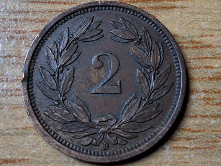 Tutti le monete: 2 Rappen 1929 - Selten! – Usato da Münchenstein venduto da purbach1 3