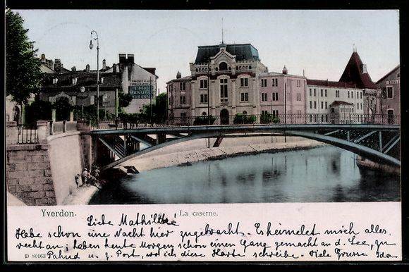 Cartoline postali: AK Yverdon, La caserne – Usato da Berlin venduto da bartko-reher