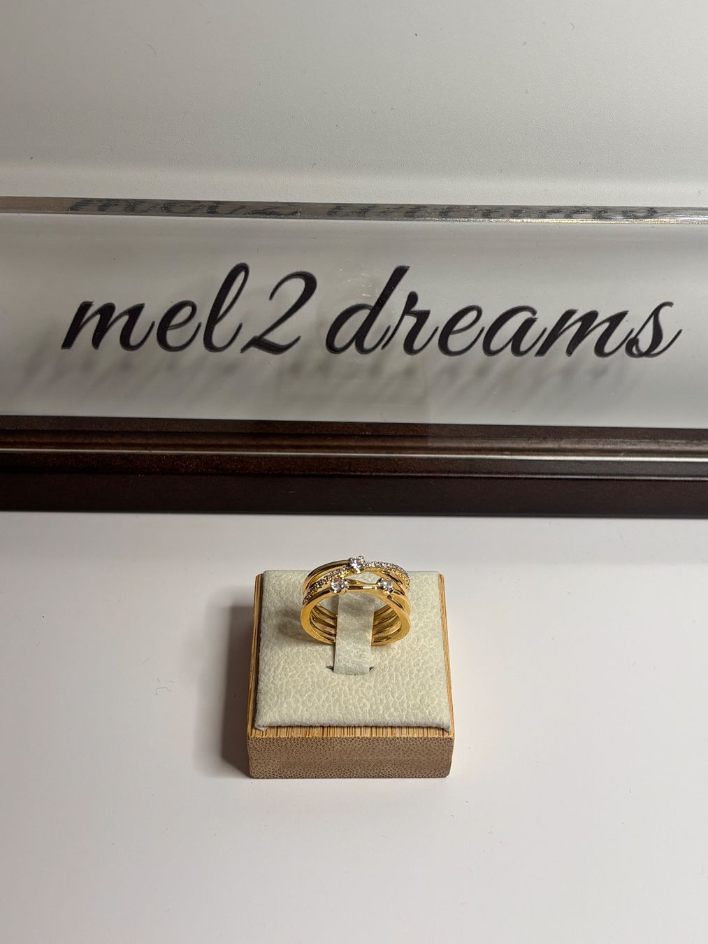Anelli: Bague croisée plaquée or & diamants – Nuovo (secondo la descrizione) da Lausanne venduto da mel2dreams 4