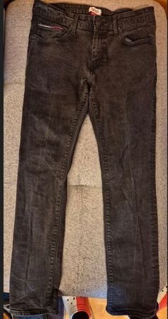 TOMMY HILFIGER HERREN JEANS SLIM FIT DENIM HOSE SCHWARZ 34