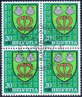 1981 PRO JUVENTUTE 20+10 RP 4ERBLOCK AUSGABETAG - Y108