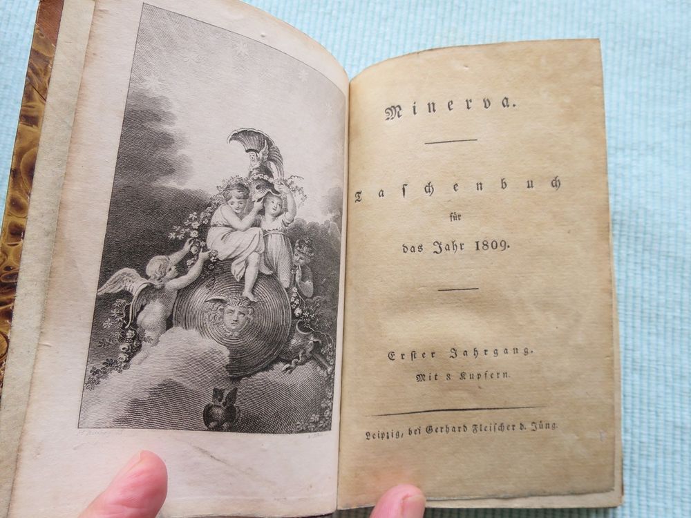 Minerva 4 Bände 1809, 1810, 1811, 1821 mit vielen Stichen Kaufen auf