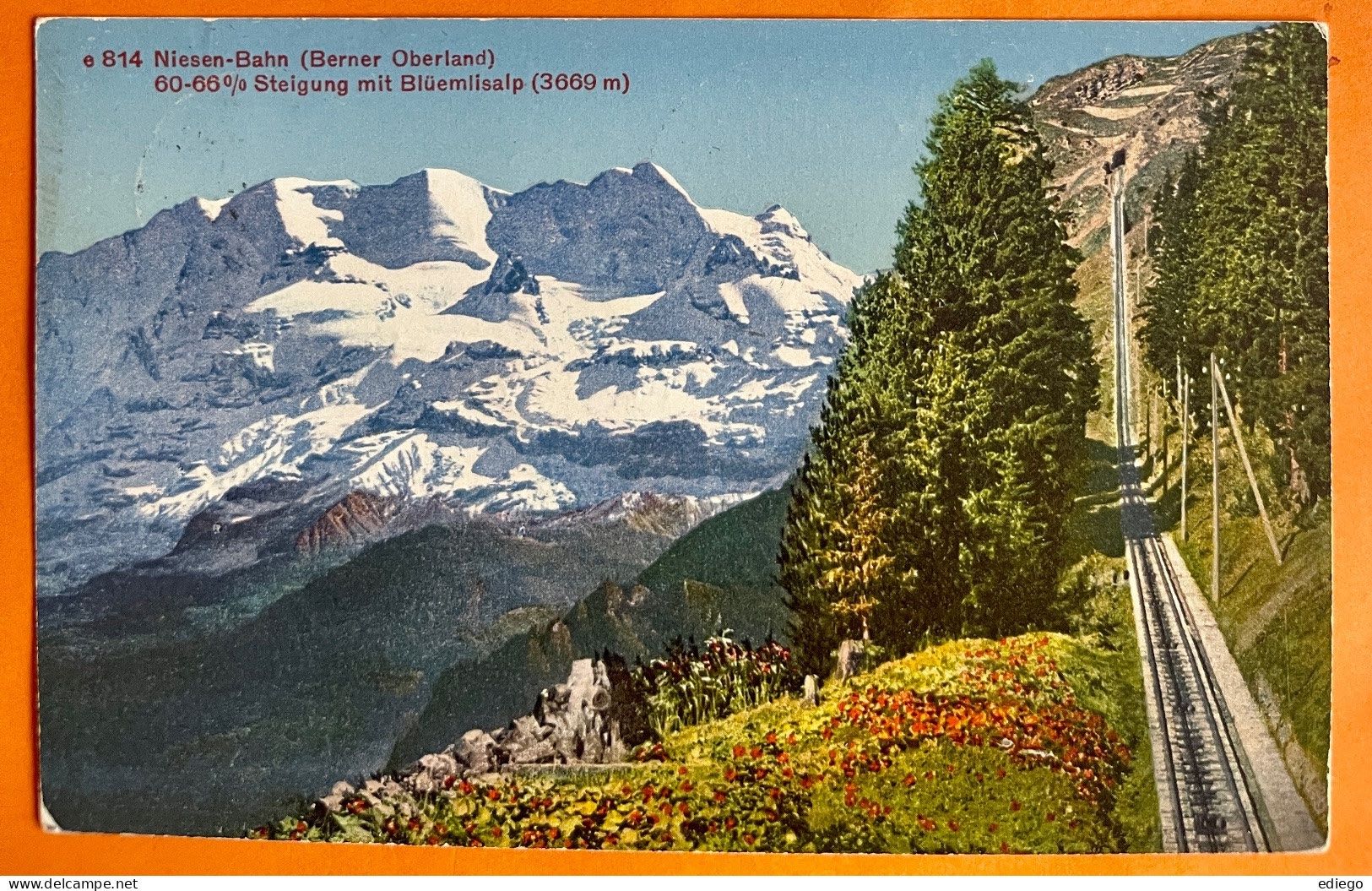 Cartoline postali: NIESEN - BAHN - 1932 – Usato da Lutry venduto da Ediego