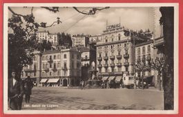 Lugano - Oldtimer bei Hotel Walter - 1935