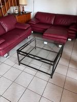 Table basse en verre et métal - 90 x 90 cm