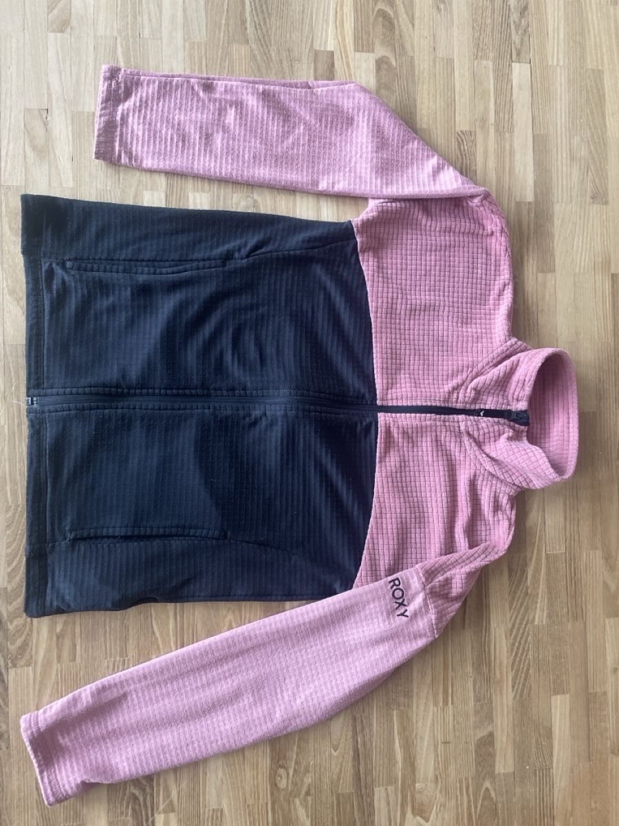 Roxy Pullover & Sweatshirts: Roxy Fleecejacke Mädchen pink/schwarz – Gebraucht aus Wiesendangen von armandinho