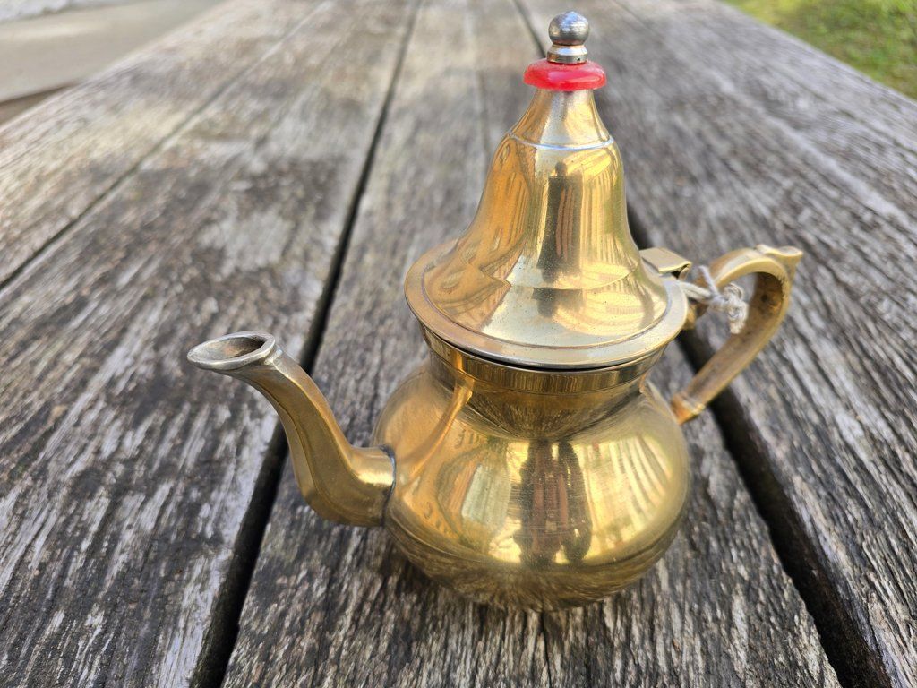 Teiere: Metall: Teekrug S Messing/rot-ANGEBOT – Usato da Romanshorn venduto da Rachacha 1
